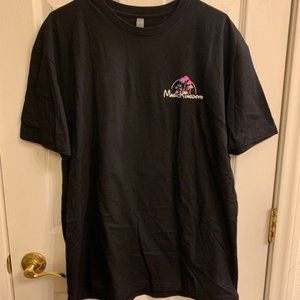 Magic Mushroom Kingdom Black T Shirt Mens Size XL